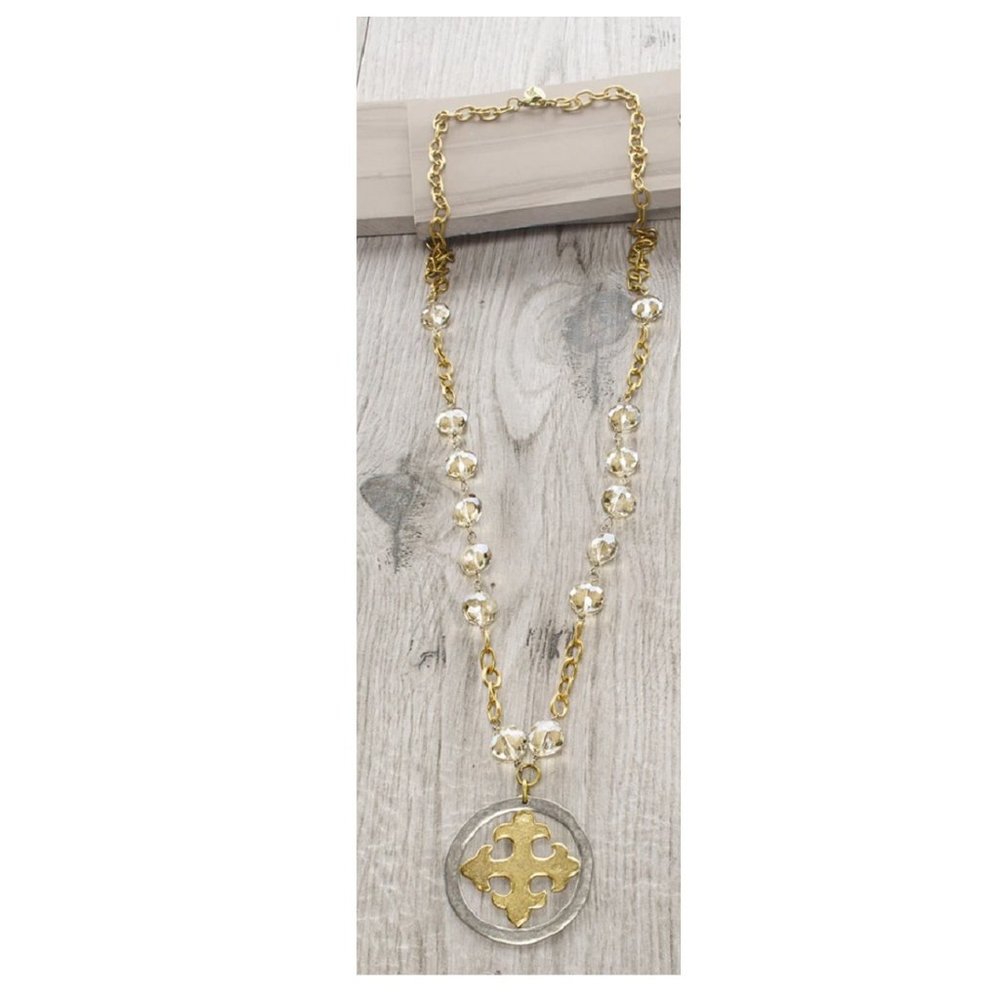 Brasilia Necklace - Maltese cross and circle pendant - Picture 4 of 4
